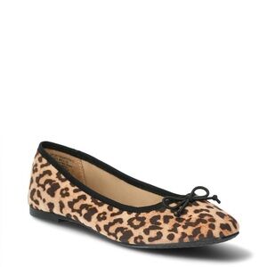 NWT Time and Tru Cheetah Leopard Animal Print Flats Shoes Memory Foam Size 11